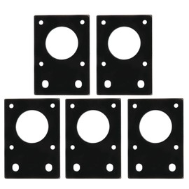 Joyzan Motor Mounting Plate, Stepper Motor Mounting Plate Aluminium 3D Printer Fixed Bracket Accessories Stepper Motor Mount Plate Mini Motor Support Motor Industrial for 17 42 Series Black