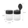 ljdeals 1 oz Plastic Spice Jars with Black Flip &