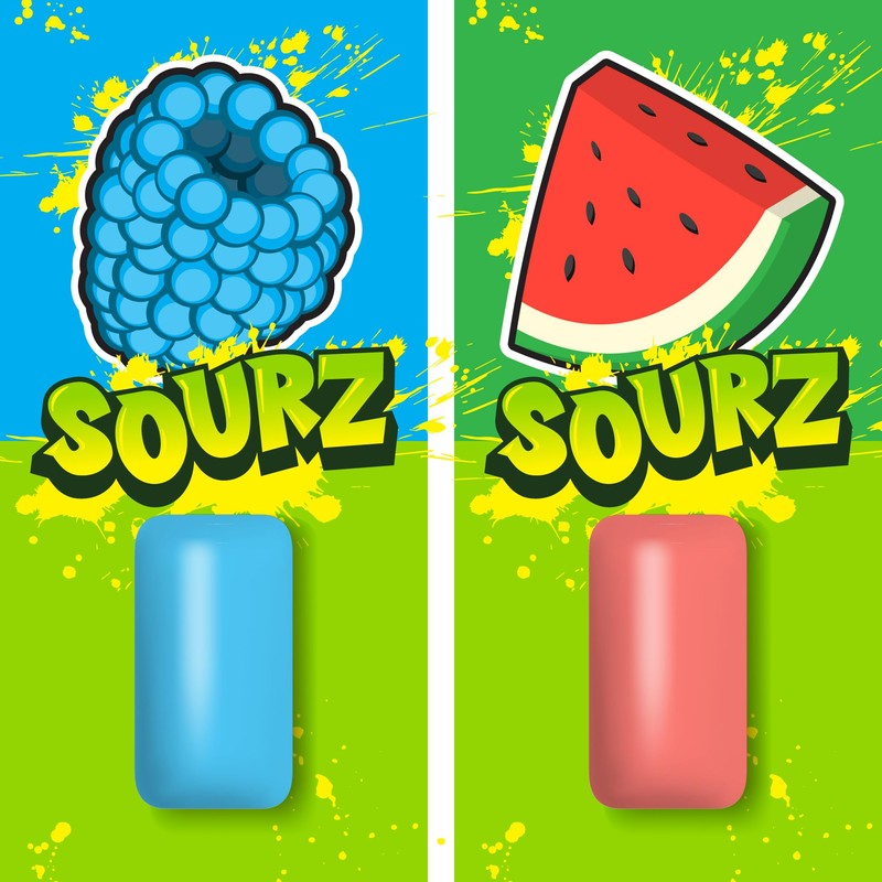 PUR Jumbo SOURZ Gum | Aspartame Free Chewing Gum |