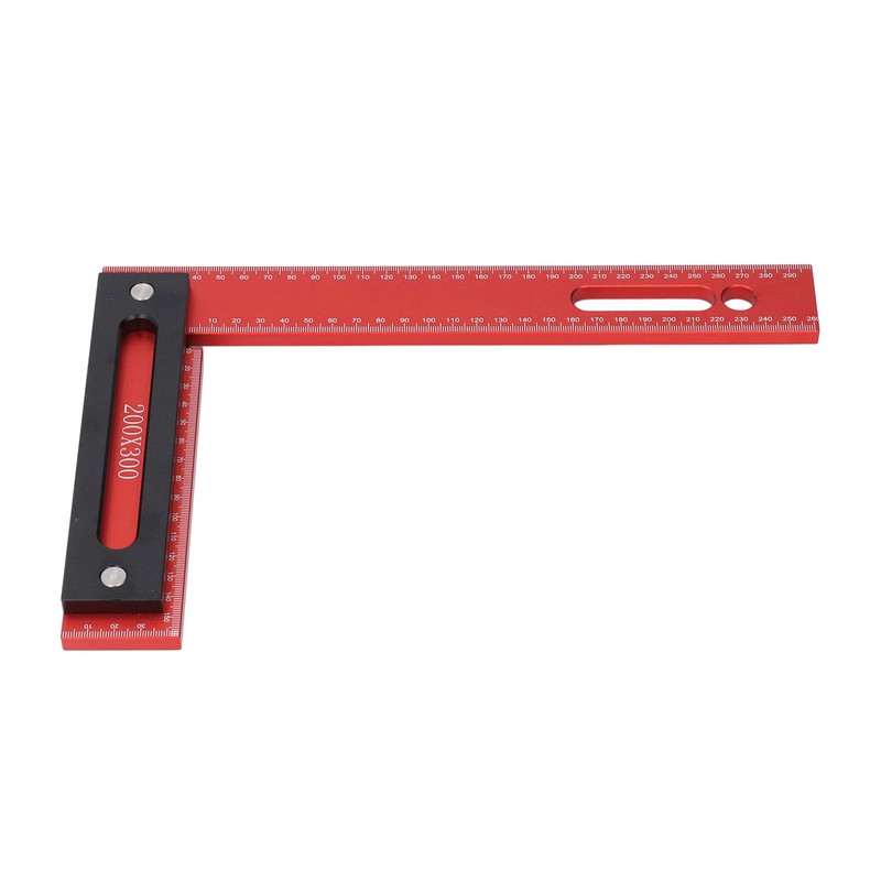 Woodworking Square 300x200mm L Shape Aluminum Alloy Framing Square with
