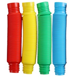 Milaloko 4 Pieces Colourful Stretch XL Pop Tubes Sensory Fidget Toy