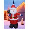 Christmas Inflatable Lights Blow Up Santa Gift Box with Bright