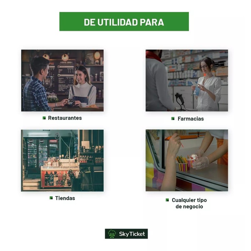 Sky Ticket Cajón Dinero Uso Rudo Punto Venta 4 Billetes