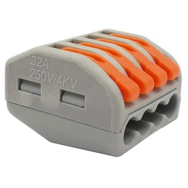 4 pin Universal Conductor Compact Wire Connectors PCT-214 28-12 AWG Lever Terminal Block Used in Various Types of Wires 10Pcs