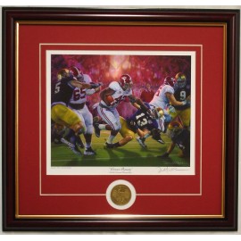 Daniel Moore Alabama football 2012 National Champions Crimson Dynasty Moore framed print/coin