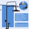 MOSSON Outdoor Shower Kit Oil Rubber Bronze Shower Fixtures with