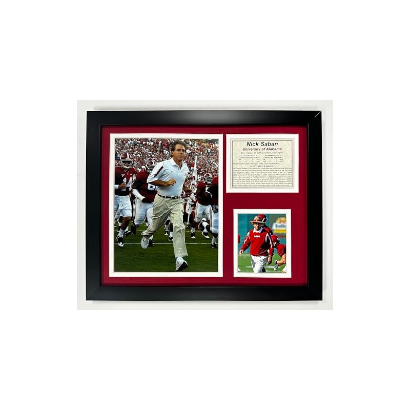 Nick Saban 11" x 14" Framed Photo Collage by Legends