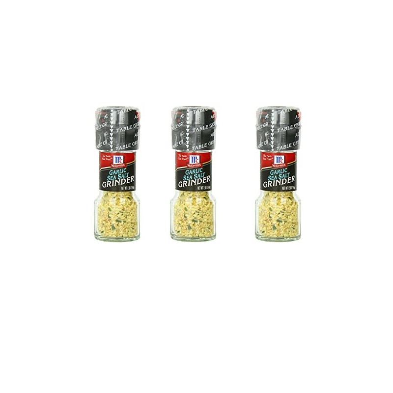 McCormick's Garlic Sea Salt GRINDER 1.58oz (3 Pack)