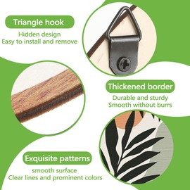 Chihutown Boho Wall Art Decor Set of 5, Bohemian Wooden Wall Decor for Living Room, Neutral Geometric Wall Hangings, Aesthetic Minimalist Wall Decor for Bed Room, Apartment, Farmhouse