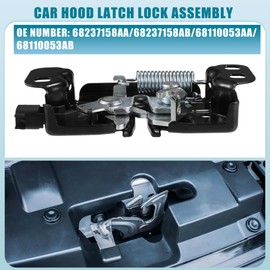 A ABSOPRO Car Hood Latch Lock Assembly No.68237158AA/68237158AB Engine Hood Switch for Jeep Cherokee 2014-2023 Metal