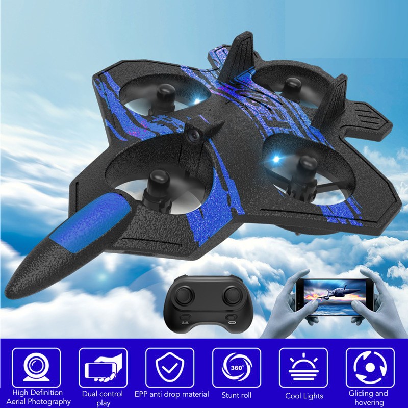 Remote Control Airplane Fighter Foam Stunt Fighter RC Quadcopter with