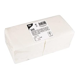 Papstar 82554 Tissue Paper White 250pc (S) – Paper napkin (White, Tissue Paper, Monotone, 34 G/M², 250 mm, 25 cm)