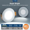 Amico 6 Pack 2 Inch 5CCT Ultra-Thin LED Canless Recessed