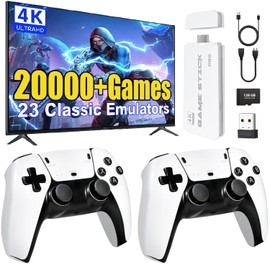 2025 Upgrade Retro Console Game Console Game Stick, Retrolink Game Console 20,000+ Games Plug & Play for TV HDMI with 2 Wireless Controllers, Gift for Boys and Adults (GOD Edition)