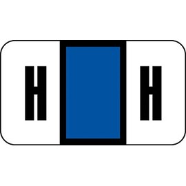 15/16" H x 1-5/8" W Red Safeguard Compatible 15/16" Alpha Label 'H' (500/Roll) - TBBS-93028