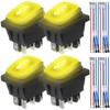 MKBKLLJY 4Pcs Momentary Polarity Reverse Switch Waterproof Control Rocker Toggle