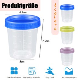 BDBFPAN Pack of 12 Small Tins with Lids, 120 ml Mini Tins with Lids, Reusable Small Containers with Lids, Used for Storage and Organisation of Food