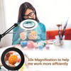 VUEJIC 10X Magnifying Glass with Light and Clamp, Magnifier with