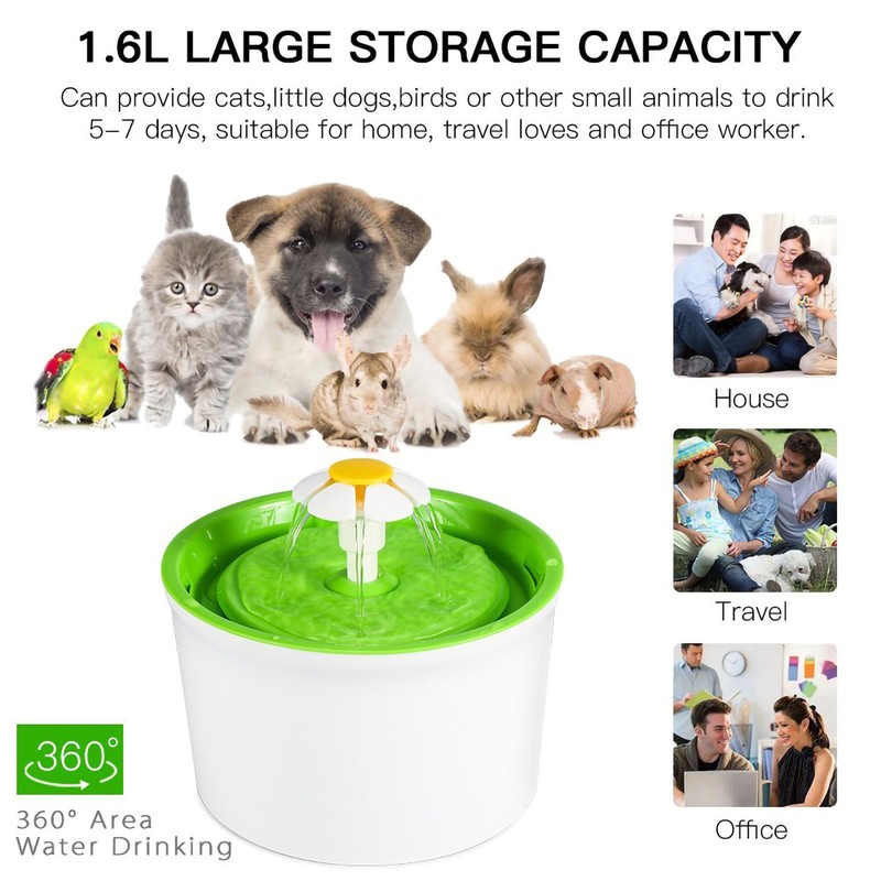 Automatic Drinking Fountain Electric Pet Dog Cat Water Drinking Filter