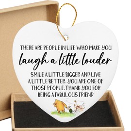 Friendship Gifts Birthday Thank You Gifts Colleague Gift-There are People in Life-Ceramic Heart Ornament Keepsake Sign Plaque Decor Gift - Heart Hanging Plaque