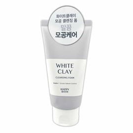 Million Seller Korea White Clay Pore Cleansing Foam 150G - O Happy Bath White Clay Oily Soap Happy Bath Tea Tree Foam Cleansing Foam Happy Bath Foam Cleansing