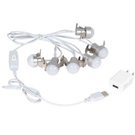 Department 56 6005528 Village Collection USB LED 6 Light Accessory Set, 108 Inch, White