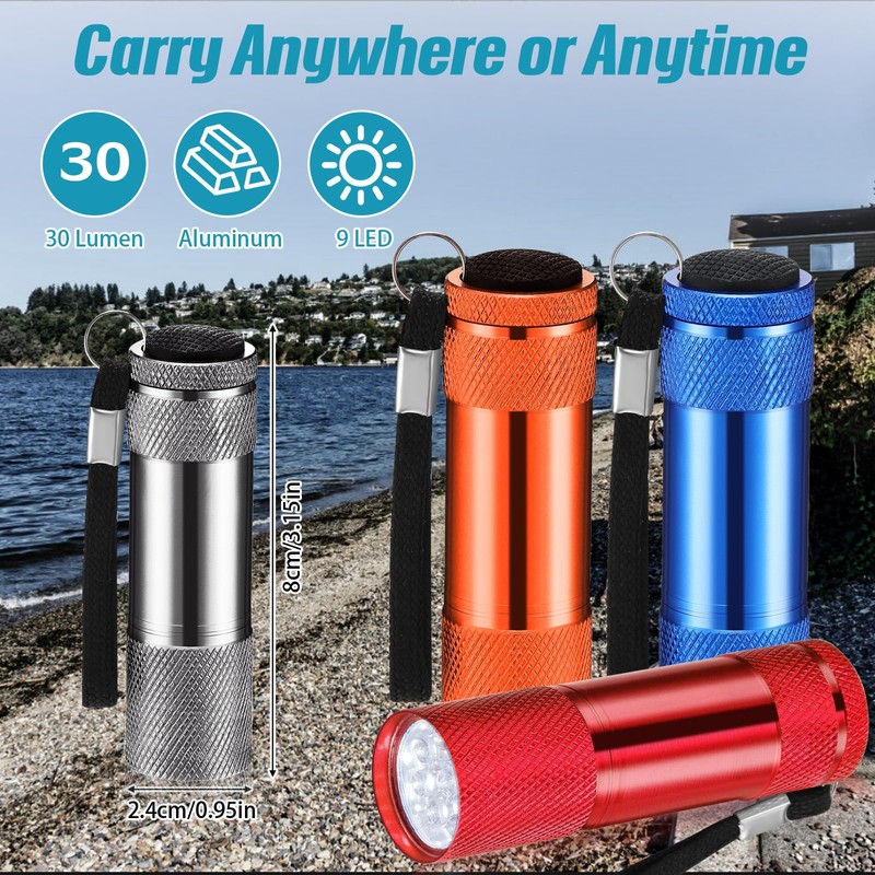 VIHOSE 20 Pcs Mini Flashlights Bulk, Bright Aluminum Handheld Flash
