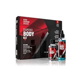 Diamond ProTech – Diamond Body Kit – Diamond Body 50ml Plus Diamond Body Prep 100ml Kit; Super-Hydrophobic 18-Month Nanodiamond Protective Coating; Effortless Application