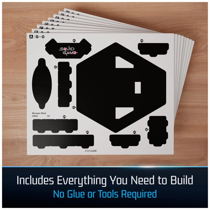 4D Build Squid Game Manager Mask – 3D Puzzle Kit