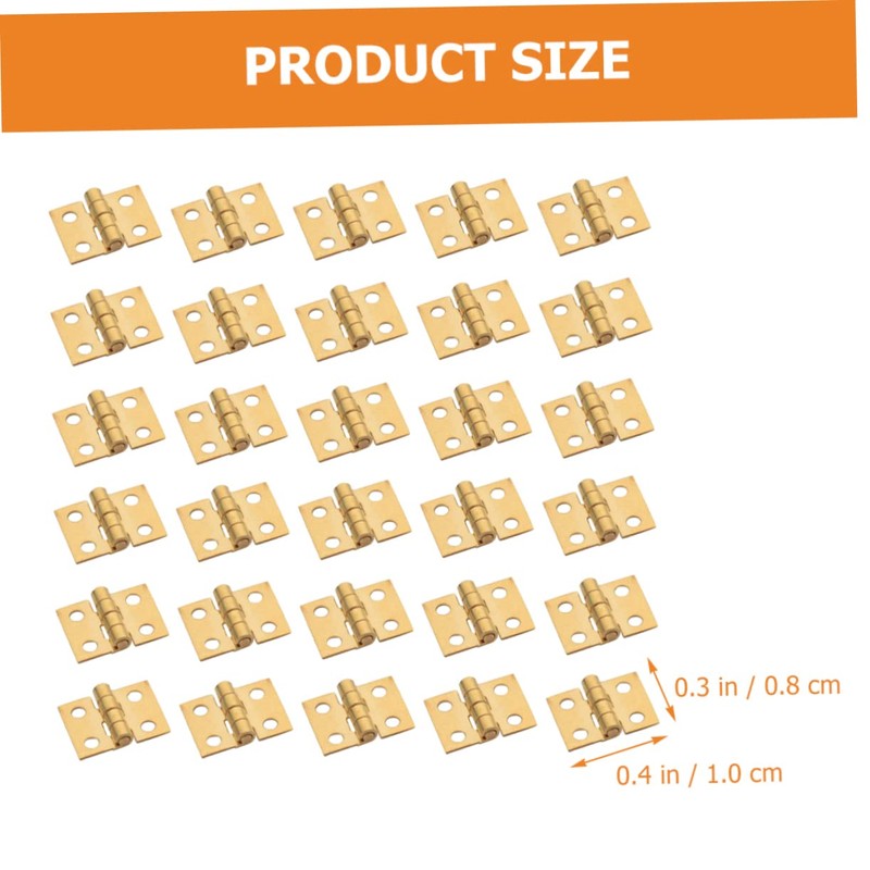 HOMSFOU 30 Pcs Box Mini Hinge Hinges for Kitchen Cabinets