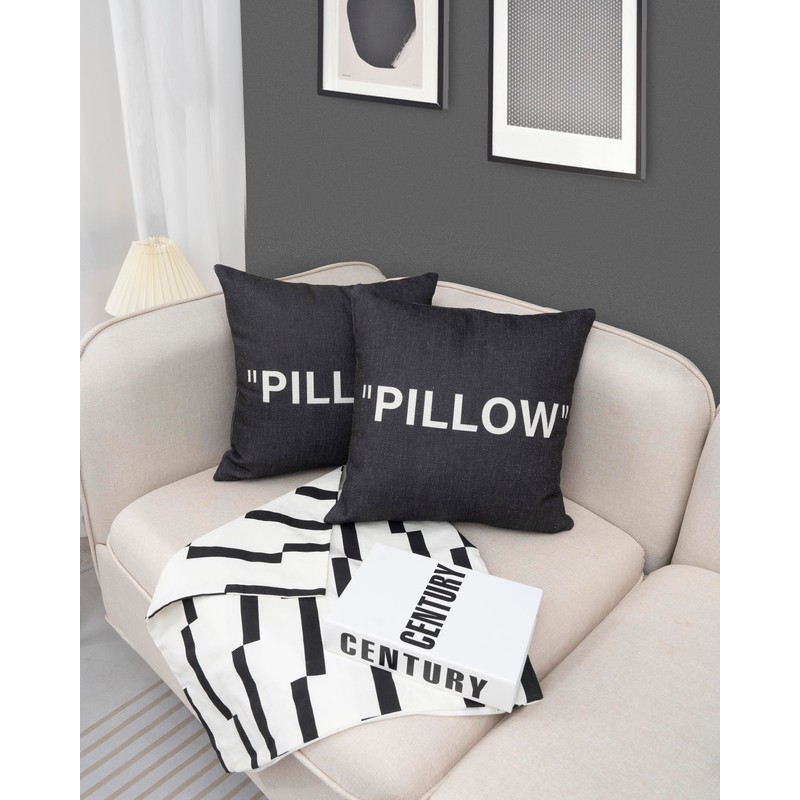 TwoDays Hypebeast Room Decor, Off White Inspired Pillow Quotation Decorative
