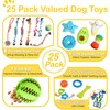 Tail Twist Dog Toys Bundle - 25 Pack Teething Toys,