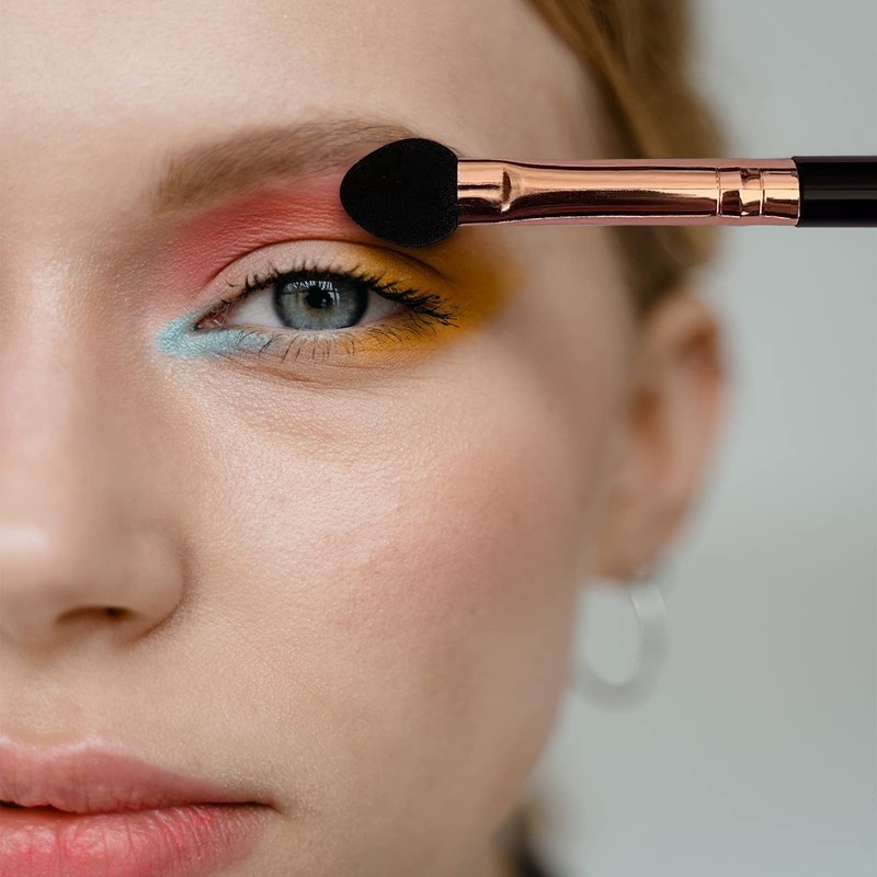 Professional Eyeshadow Applicators Sponge tip Single Sided Reusable UorPoto 10Pcs