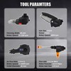 VISHIGH Cordless Power 4-Tool Combo Kit with 3Ah Lithium Battery