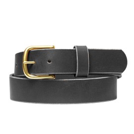 Nicks Boots Leather Work Belt, Handmade in Spokane WA USA (Black, 38")