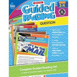 Carson Dellosa Ready to Go: Question Guided Reading Set, Grades 3-4 Resource Book With 36 Nonfiction Leveled Readers, Discussion Guides, Prompts, and More
