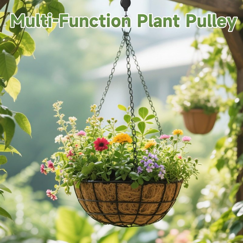 Bvtpoyy Plant Rollers Hooks Hanging Basket Hanger