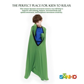 SANHO Dynamic Movement Sensory Sox body sock, X-Large (Height 4'8"- 5'8"), Green