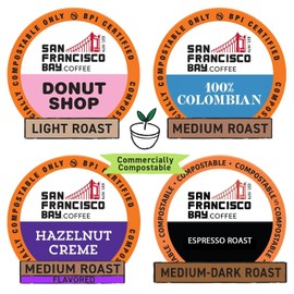 San Francisco Bay Compostable Coffee Pods - Distinct Assortment - Variety Pack (80 Ct) K Cup Compatible including Keurig 2.0