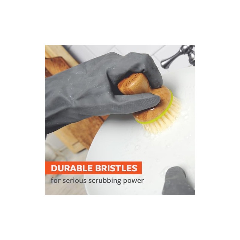 Full Circle Bubble Up- Eco-Friendly Bamboo Dish Brush – Ergonomic