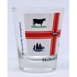 Melbourne Australia Coat of Arms Shot Glass