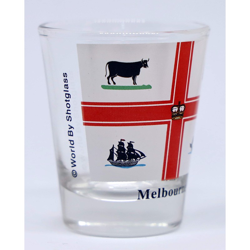 Melbourne Australia Coat of Arms Shot Glass