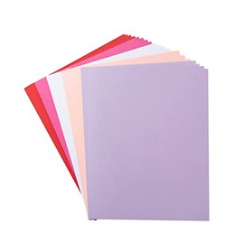 20 Sheets Thick Paper Cardstock Blank for DIY Birthday, Wedding Party Supplies, Invitation Cards Making, 8.5 x 11 inches (Pink/Red/White/Purple/Rose Red)
