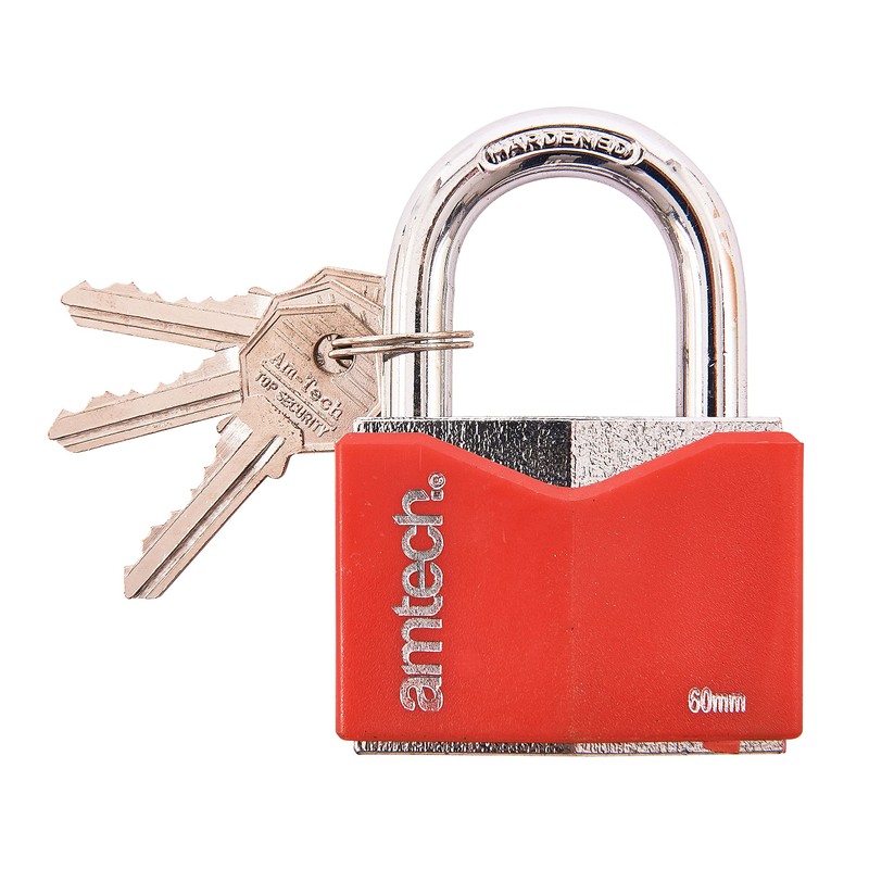 Amtech T0706 60mm Rhombic Chrome Plated Iron Padlock