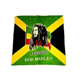 Zac's Alter Ego Bob Marley on Jamica Flag Bandana, Neckerchief 100% Cotton