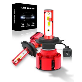 Faros Led Para Auto H4 HB2 9003, 240 W, 24000 lm, Bombillas LED 6500K Blanco Frío, Luz Alta Baja Kit, IP68 Impermeable (2 Piezas)