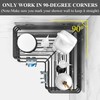 Nieifi Adhesive Corner Shower Caddy Shelf Basket Rack with Hooks,