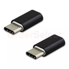 Universal 2X Micro USB Female to USB Type-C Male OTG Adapter for Android Cell Phone