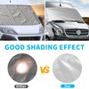 Silver RV Windshield Sun Shade Cover Compatible with Crafter 2019-2023