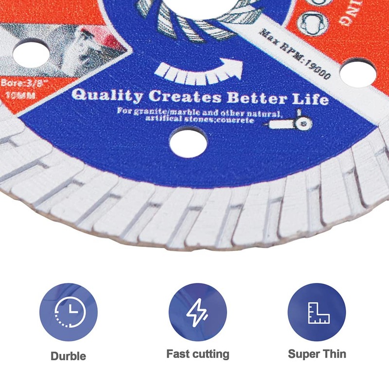 BRSCHNITT Diamond Saw Blade, 2pcs 75mm, Arbor 10mm, Dry/Wet Cutting,